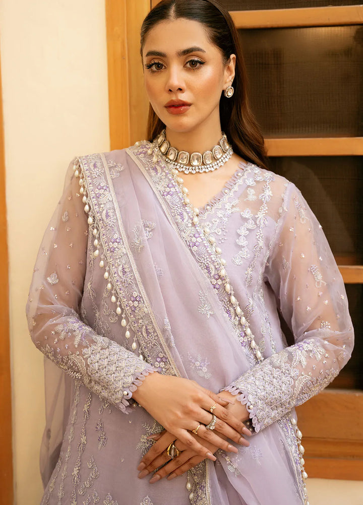 Mireya by Declare Embroidered Organza Suits Unstitched 3 Piece DC24ML Freesia LFU-0019 - Luxury Collection