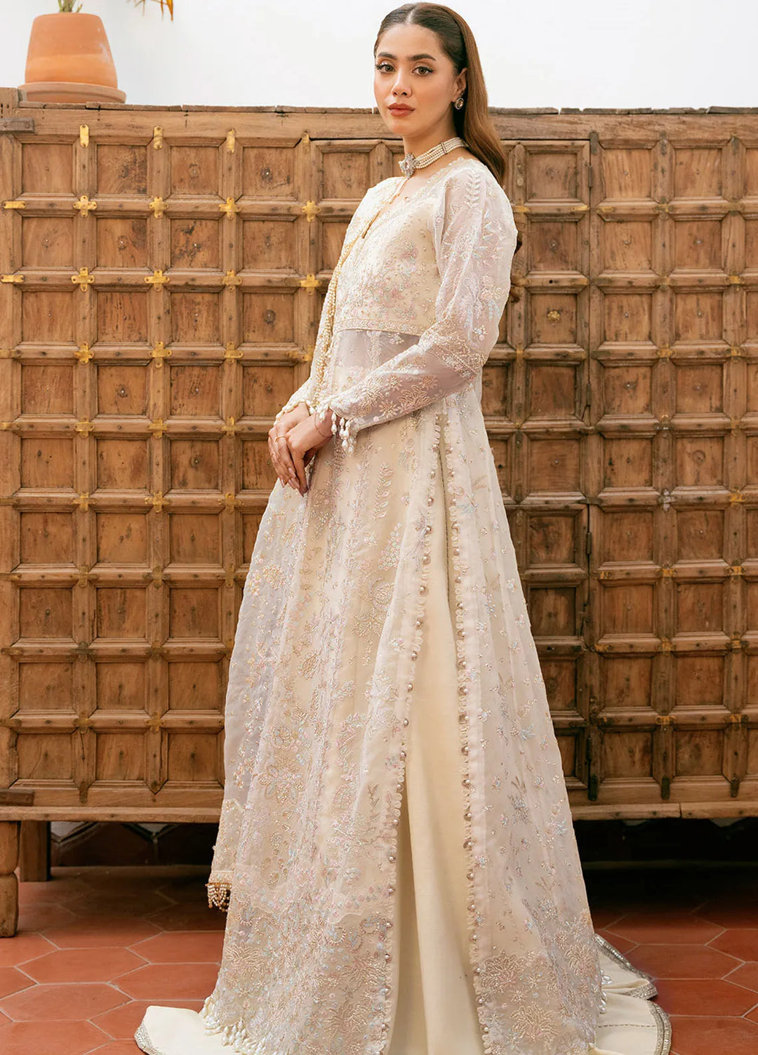 Mireya by Declare Embroidered Raw Silk Suits Unstitched 3 Piece DC24ML LOTUS LFU-0015 - Luxury Collection
