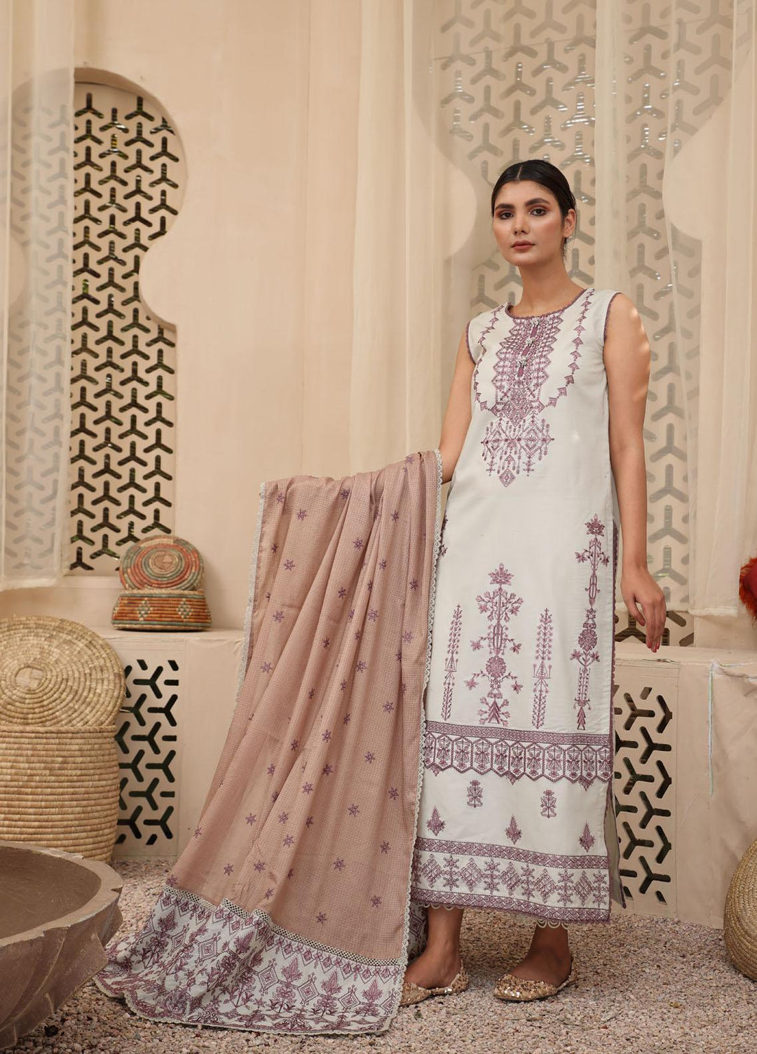 Mirha by Humdum Embroidered Lawn Suits Unstitched 3 Piece HD22M 06 - Summer Collection