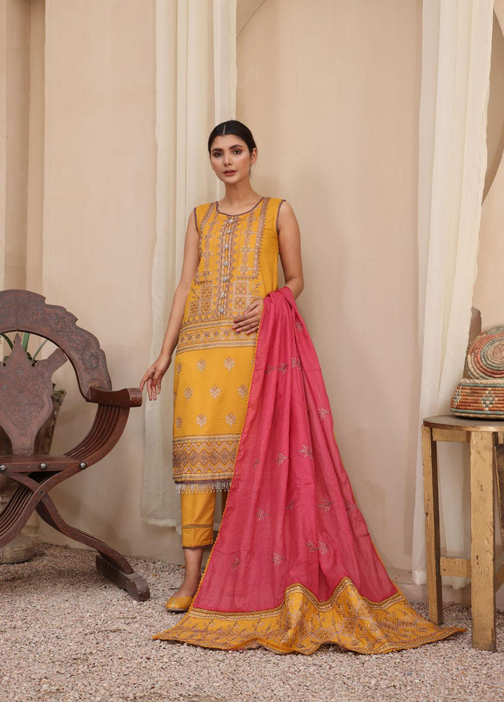 Mirha by Humdum Embroidered Lawn Suits Unstitched 3 Piece HD22M 10 - Summer Collection