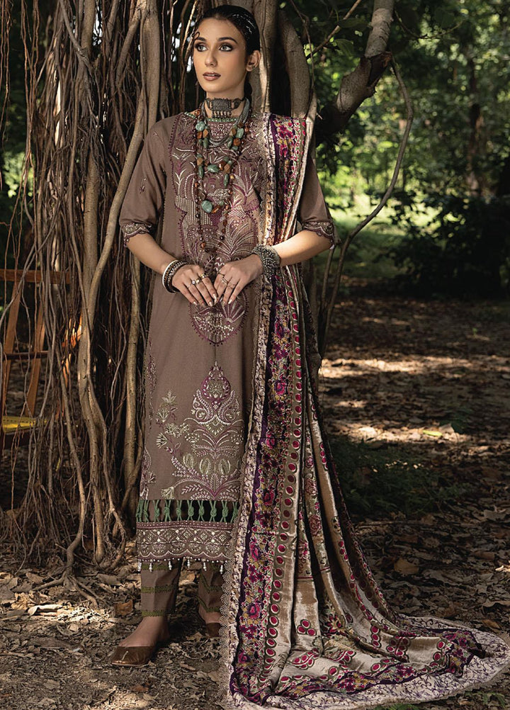 Mirk By Humdum Embroidered Wool Suits Unstitched 3 Piece HD23MK D-03 - Winter Collection