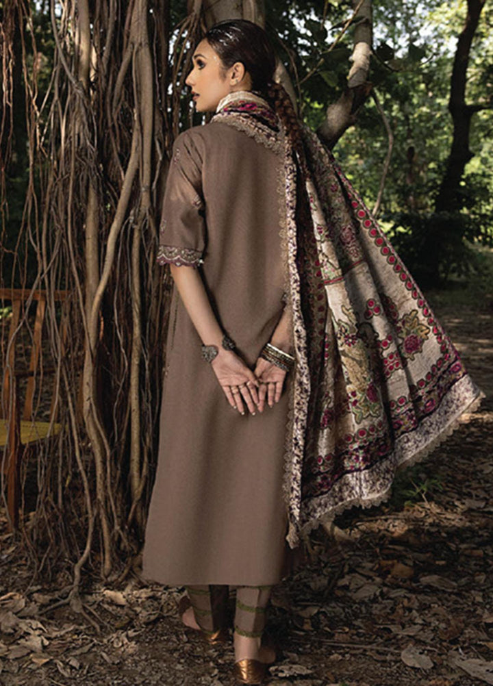 Mirk By Humdum Embroidered Wool Suits Unstitched 3 Piece HD23MK D-03 - Winter Collection