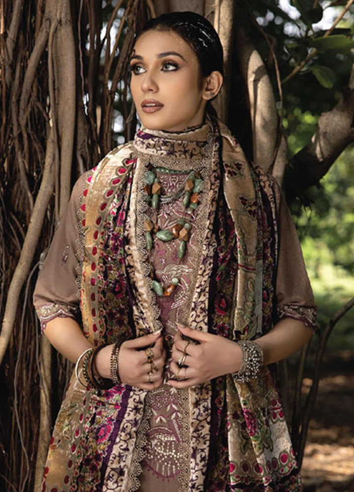 Mirk By Humdum Embroidered Wool Suits Unstitched 3 Piece HD23MK D-03 - Winter Collection