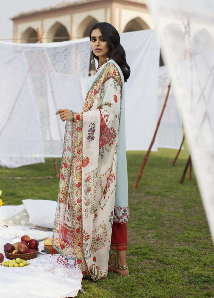 Misha Lakhani Embroidered Lawn Suits Unstitched 3 Piece ML21L 01 Nurata - Summer Collection