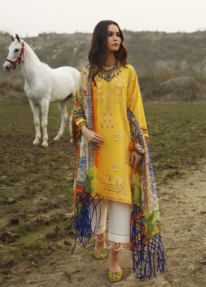 Misha Lakhani Embroidered Lawn Suits Unstitched 2 Piece ML21L 06 Ghlami - Summer Collection