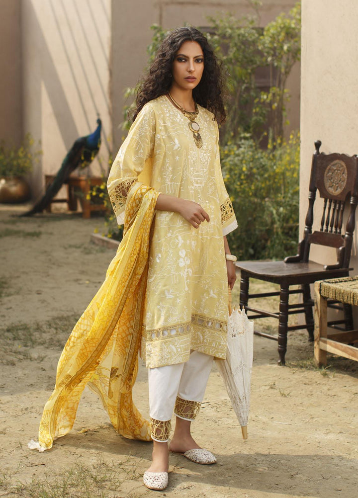 Misha Lakhani Embroidered Lawn Suits Unstitched 2 Piece ML21L 10 Chinois - Summer Collection