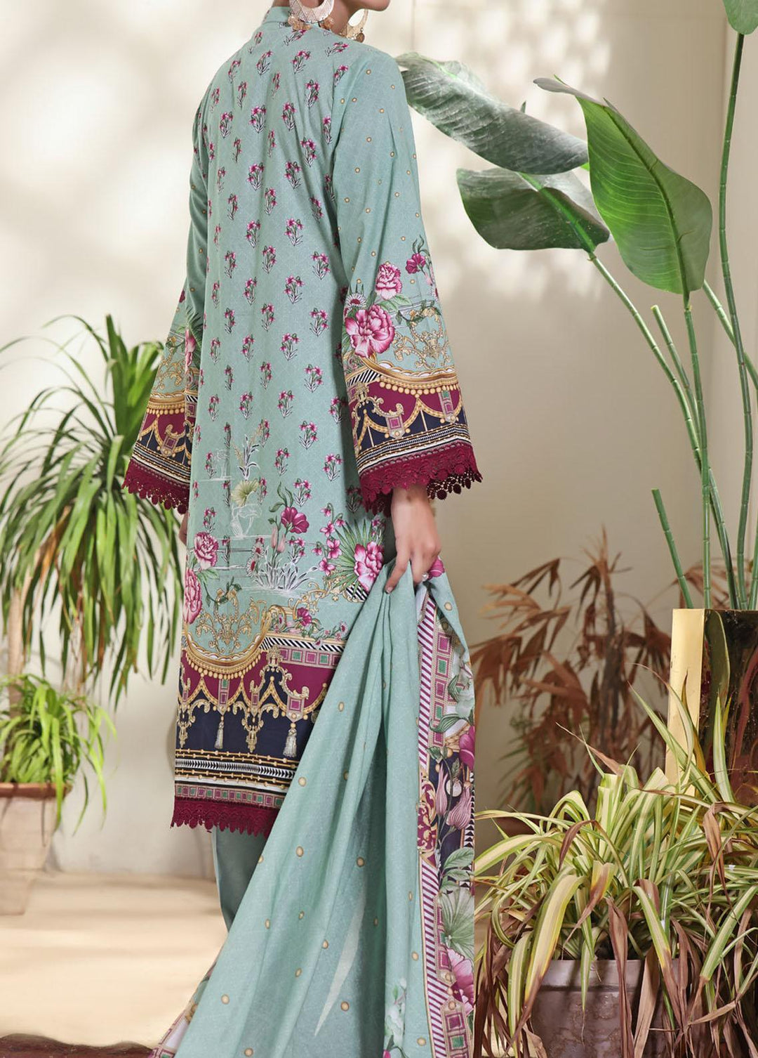 Misri By VS Textiles Embroidered Lawn Suits Unstitched 3 Piece VS23ME D-182 - Summer Collection