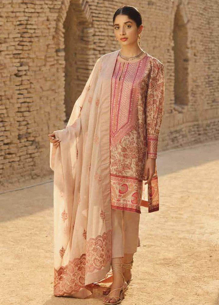 Mizaj By Tena Durrani Embroidered Lawn Suits Unstitched 3 Piece TD21M-2 13 Rosette - Summer Collection