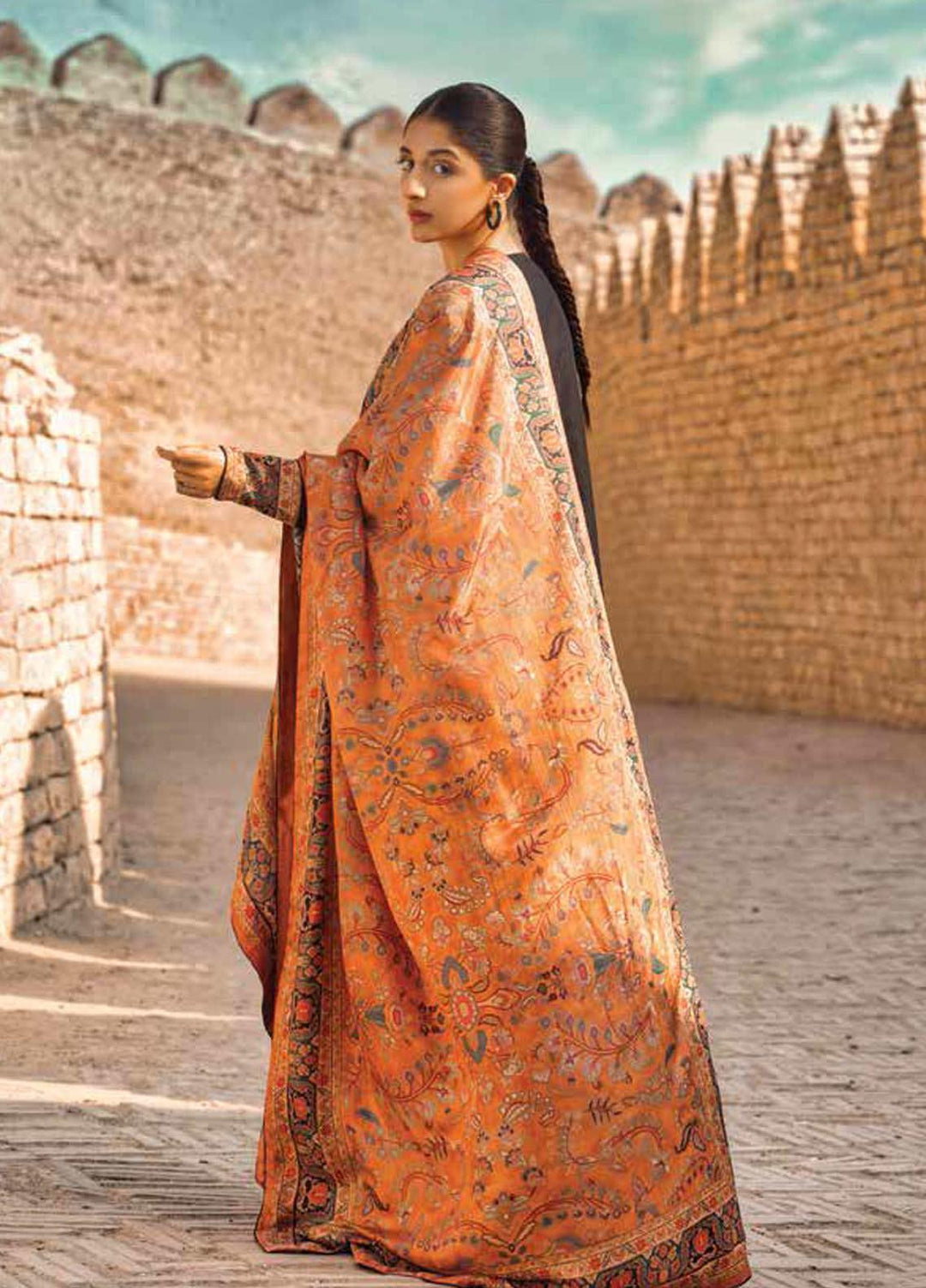 Mizaj By Tena Durrani Embroidered Lawn Suits Unstitched 3 Piece TD21M-2 17 Eclipse - Summer Collection