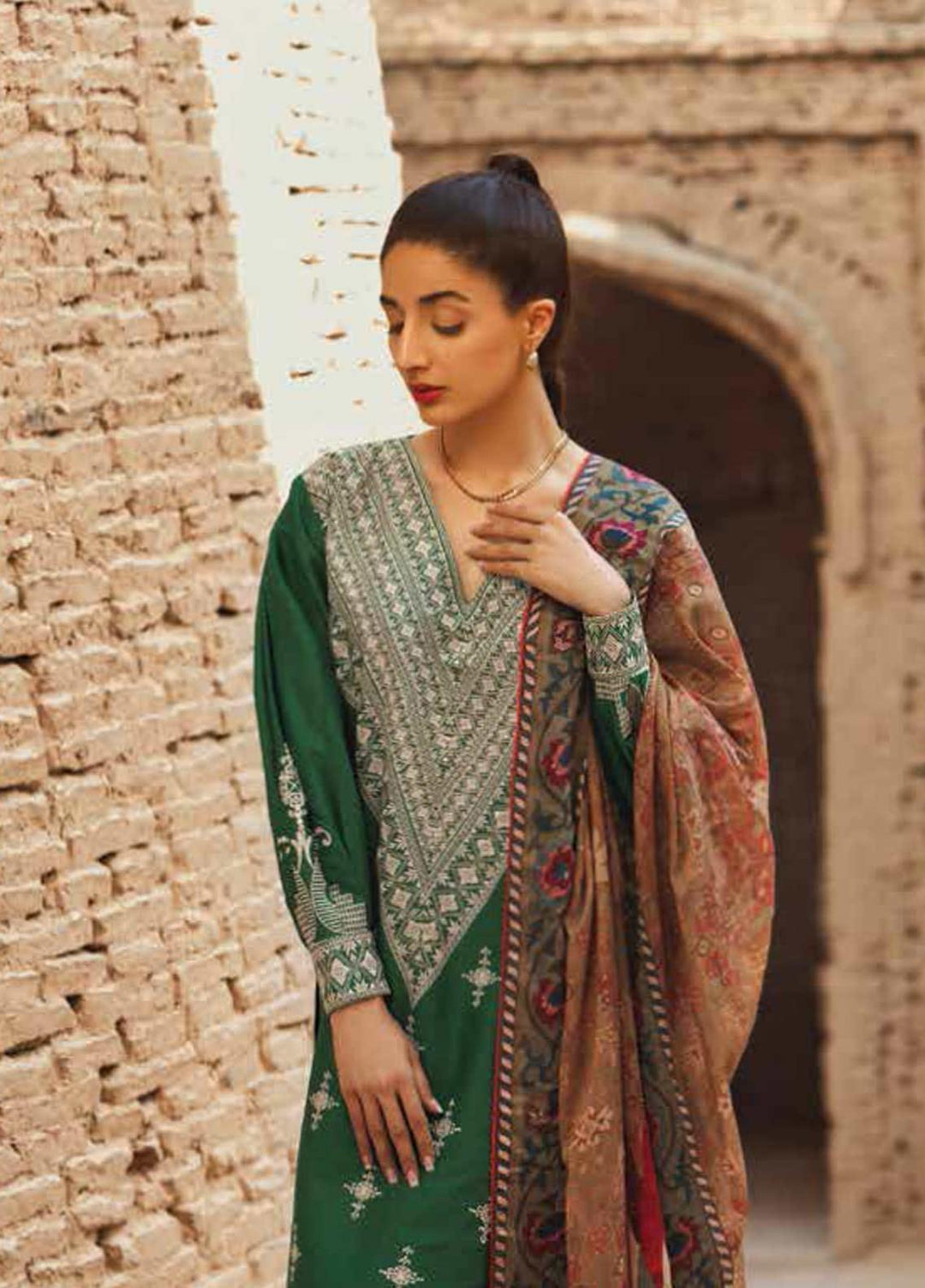 Mizaj By Tena Durrani Embroidered Dobby Suits Unstitched 3 Piece TD21M-2 24 Ming - Summer Collection