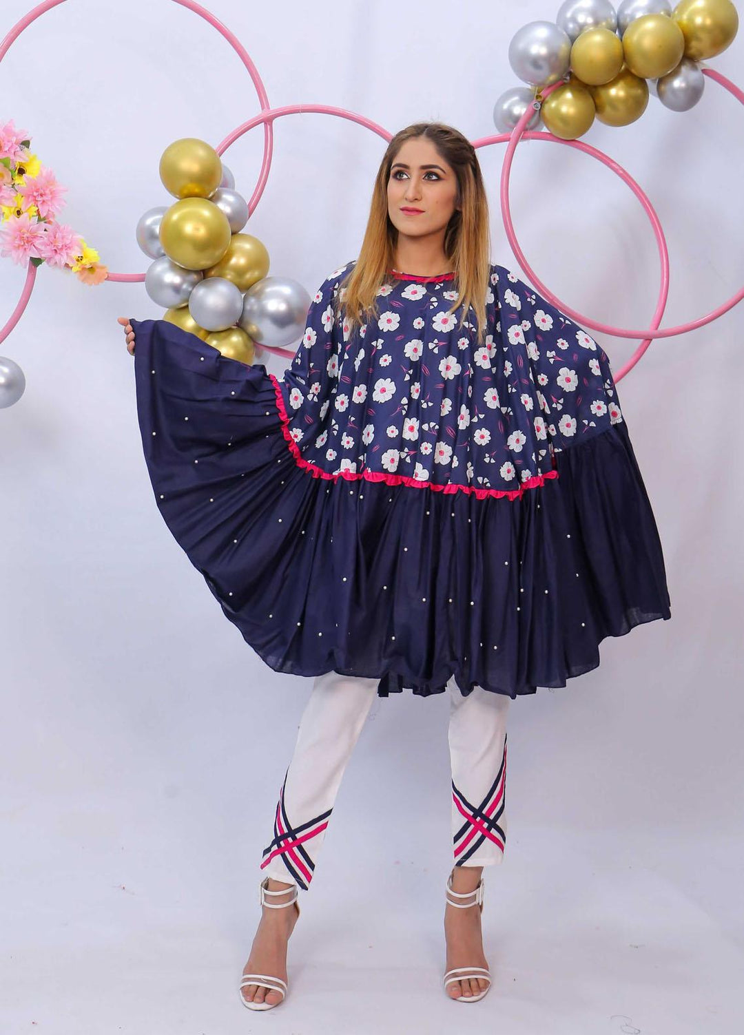 Modest Cotton Fancy Girls 2 Piece -  MD21K 2825 Night Sky