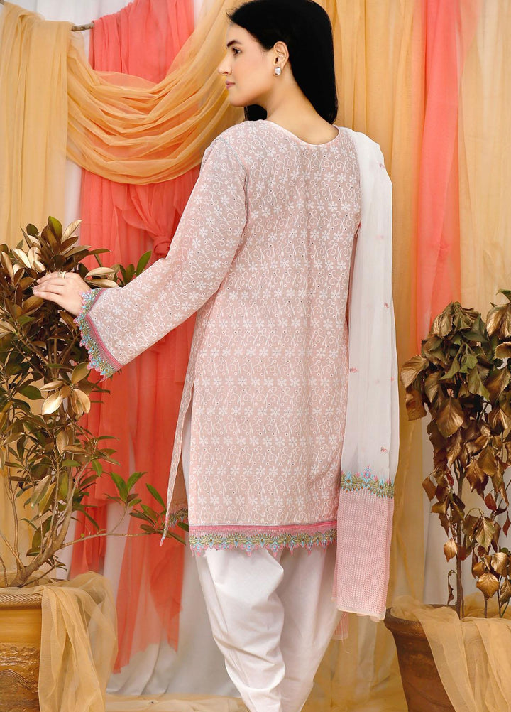 Modest Casual Pret  Lawn 3 Piece Suit W114-Pink