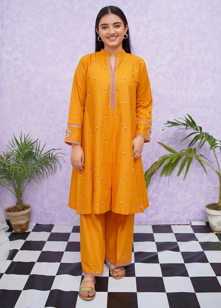 Modest Pret Embroidered Cotton 2 Piece Suit 8465