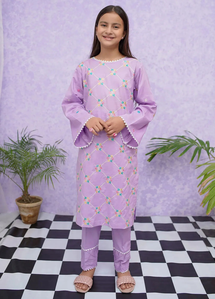 Modest Pret Embroidered Cotton 2 Piece Suit 8535