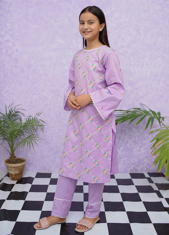 Modest Pret Embroidered Cotton 2 Piece Suit 8535