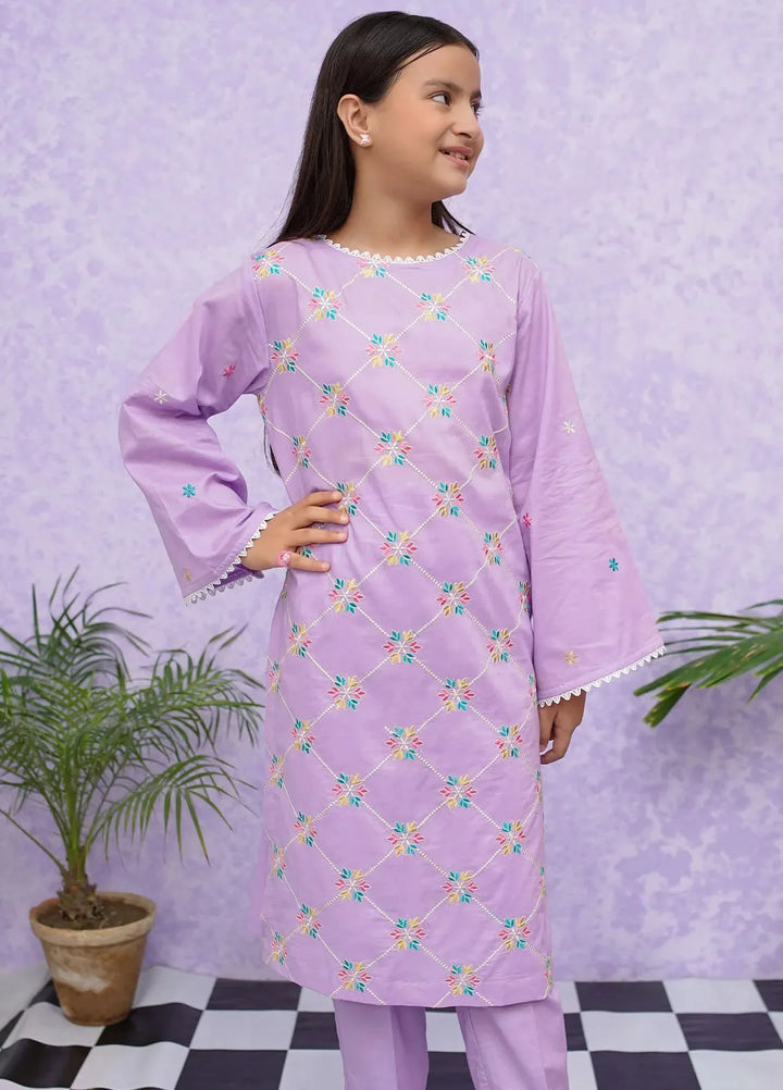 Modest Pret Embroidered Cotton 2 Piece Suit 8535