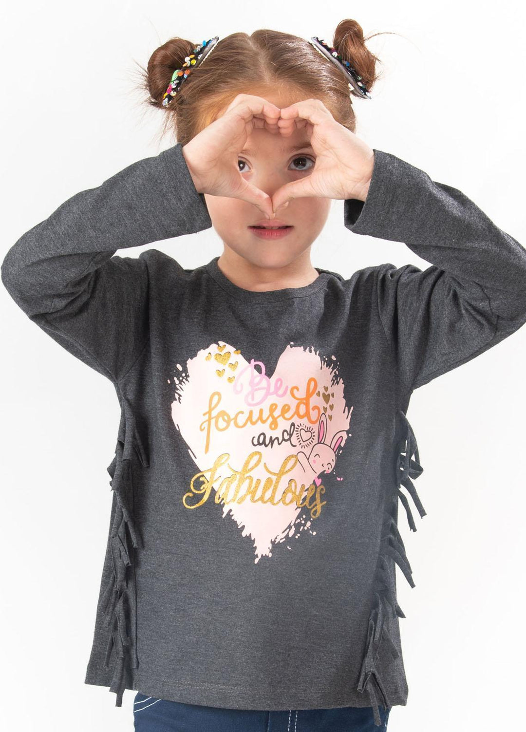 Modest Jersey Casual T-Shirts for Girls -  GSC01 Charcoal
