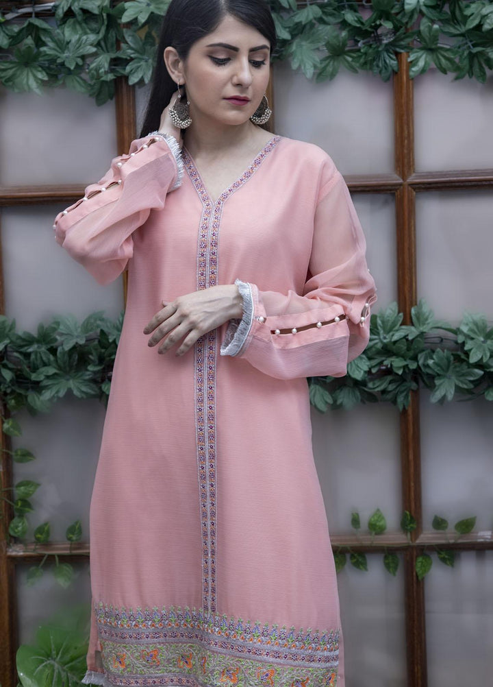 Modest Pret  Chiffon 2 Piece Aashna - W53-Peach