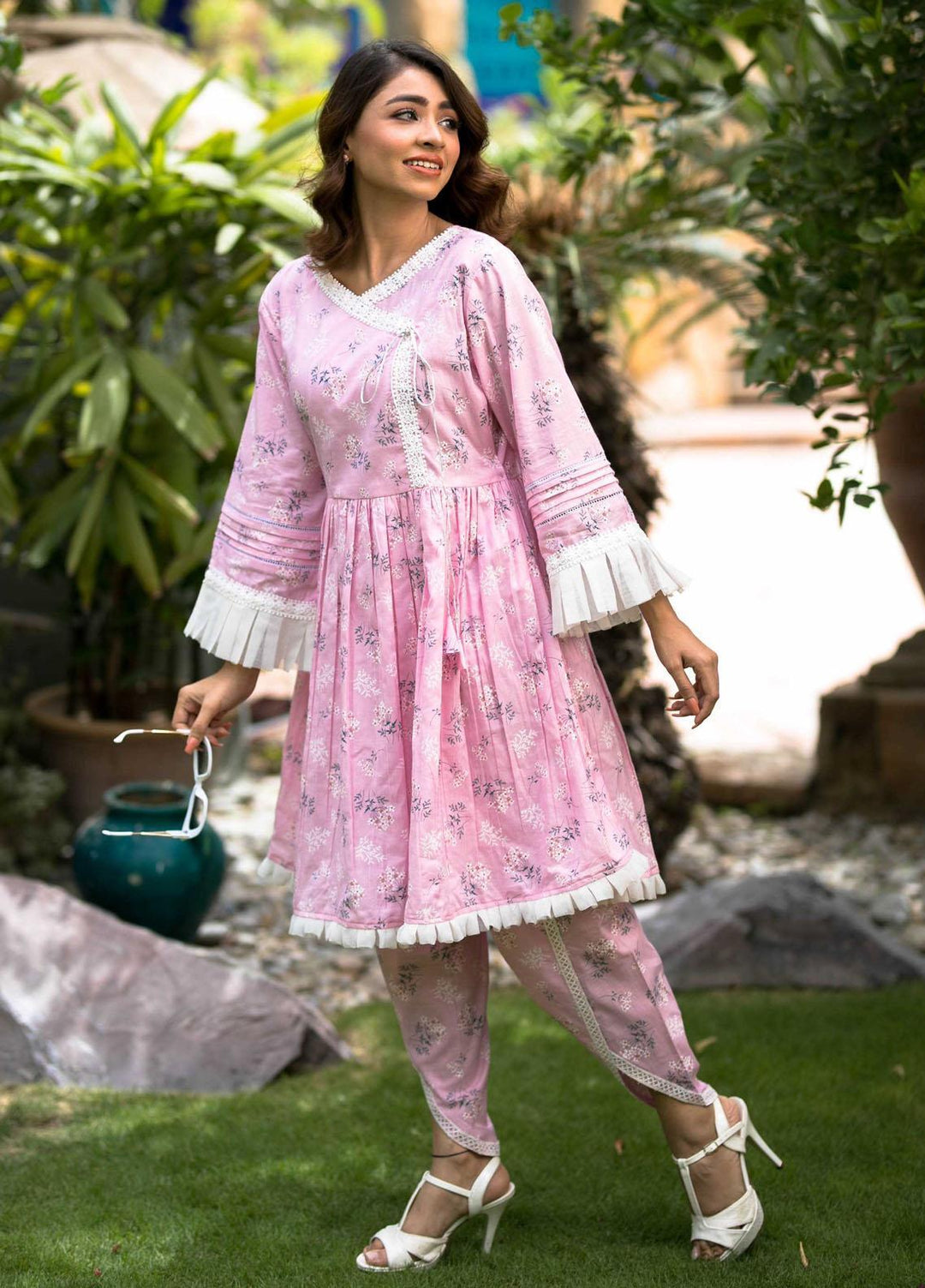 Modest Pret  Cotton 2 Piece Arzoo - W63-Pink