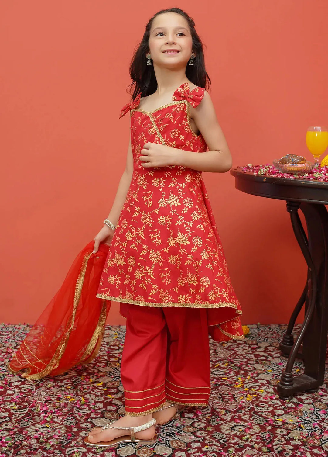 Modest Pret Printed Cambric 3 Piece Suit 8565