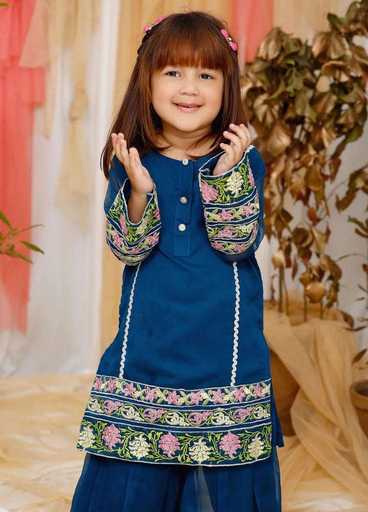 Modest Pret  Chiffon  2 Piece 5105 Blue-K