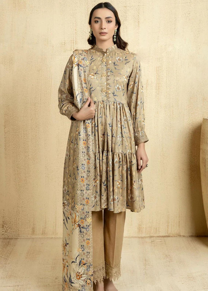 Mohagni Printed Linen Suits Unstitched 2 Piece MOL-22 MLO-08 - Winter Collection