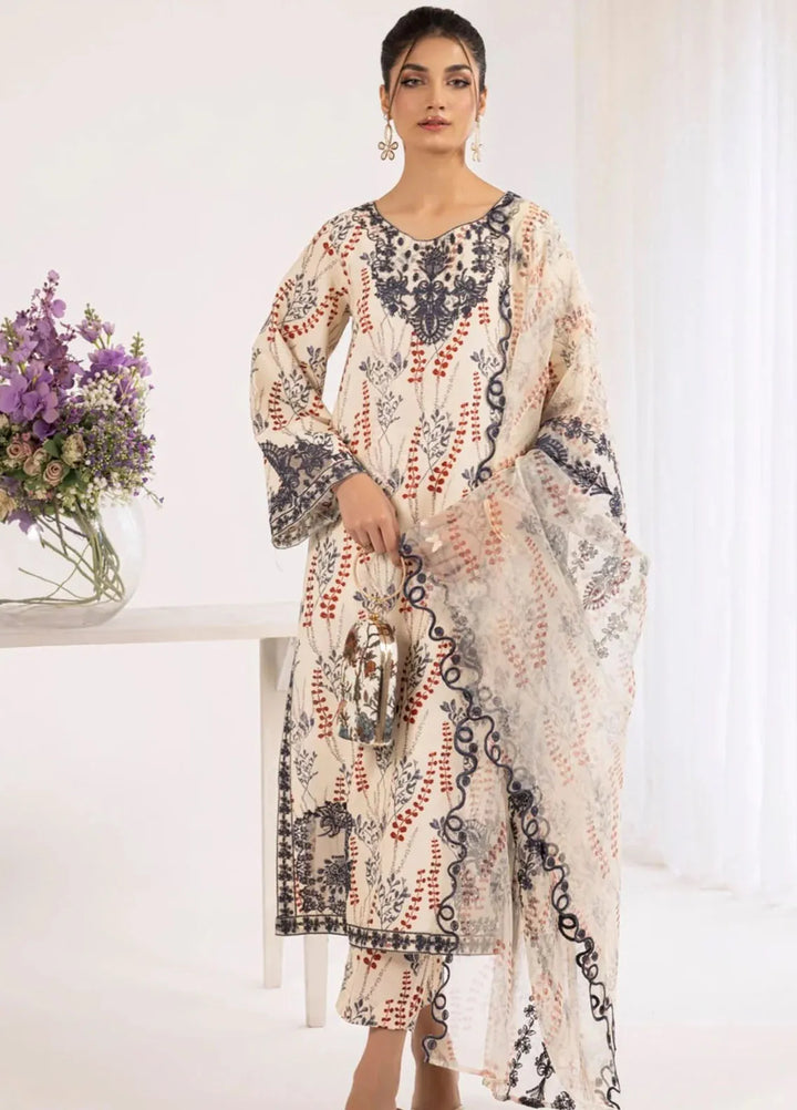 Mohagni Pret Embroidered Lawn 3 Piece Suit PLS-125