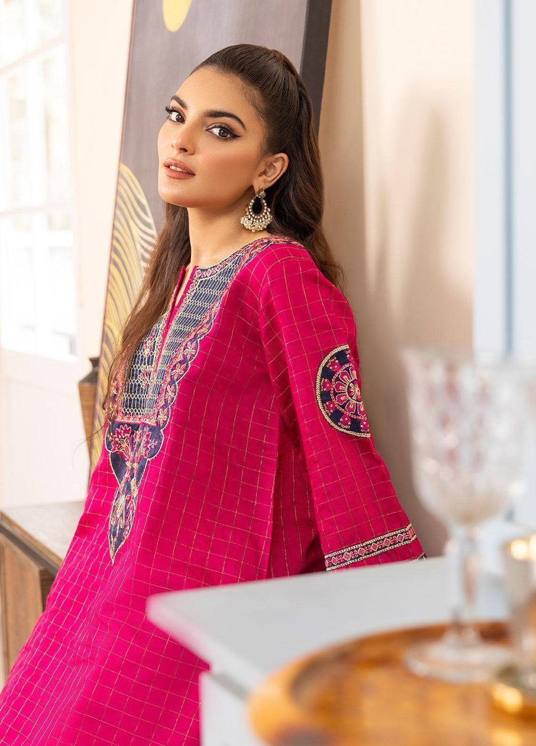 Mohagni Pret Embroidered Cotton Silk 2 Piece Suit CSP-11