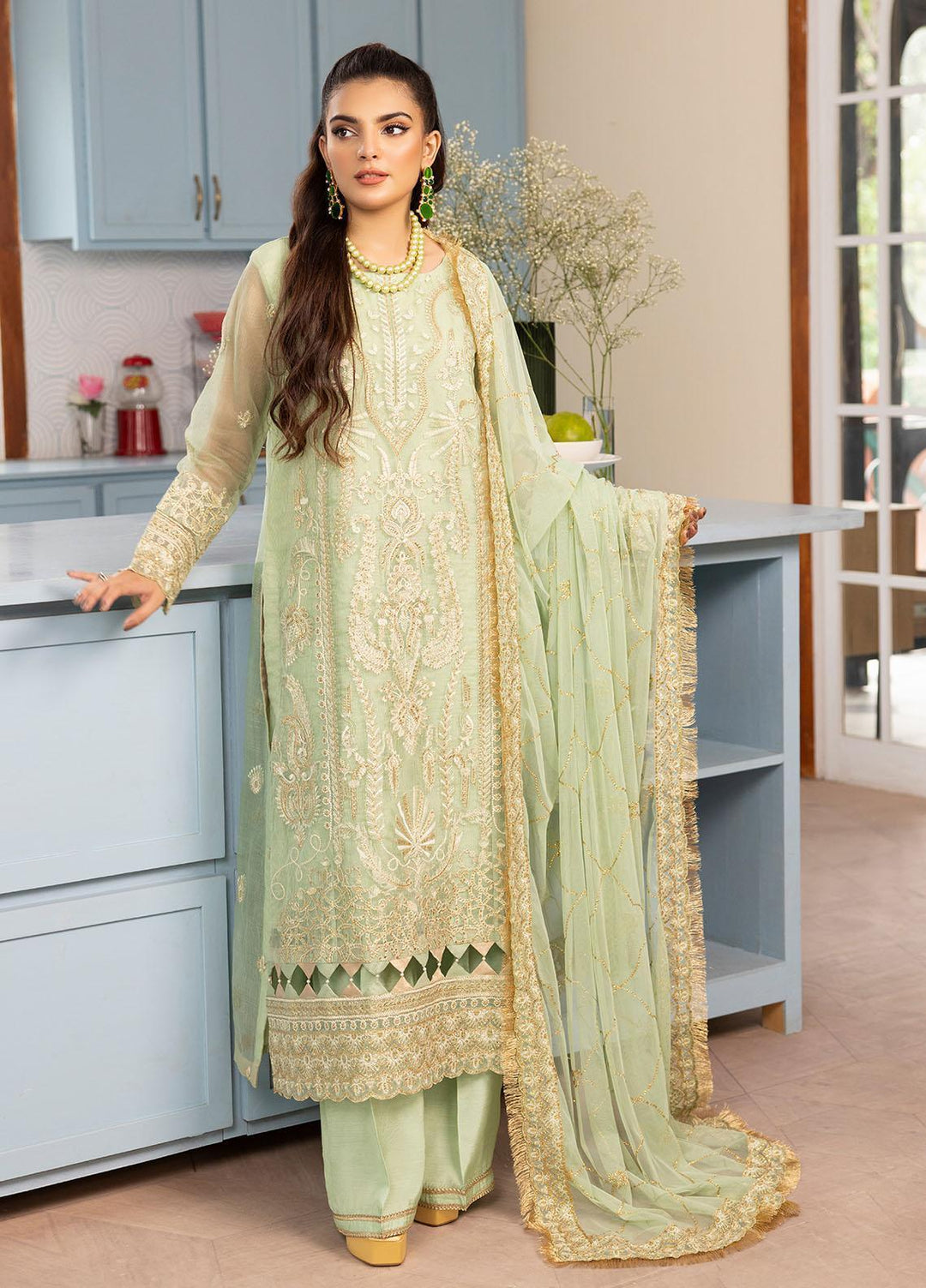 Mohagni Pret Embroidered  3 Piece Suit MGG-02