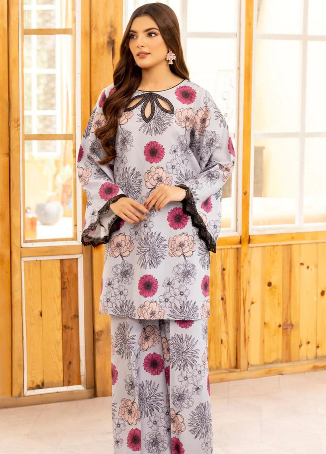 Mohagni Embroidered Viscose Suits Unstitched 2 Piece PLS-46 - Luxury Collection