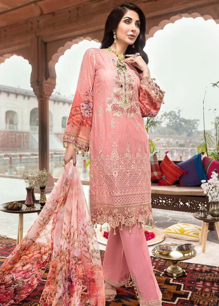 Mohagni Embroidered Lawn Suits Unstitched 3 Piece MBE-20-02 - Festive Collection