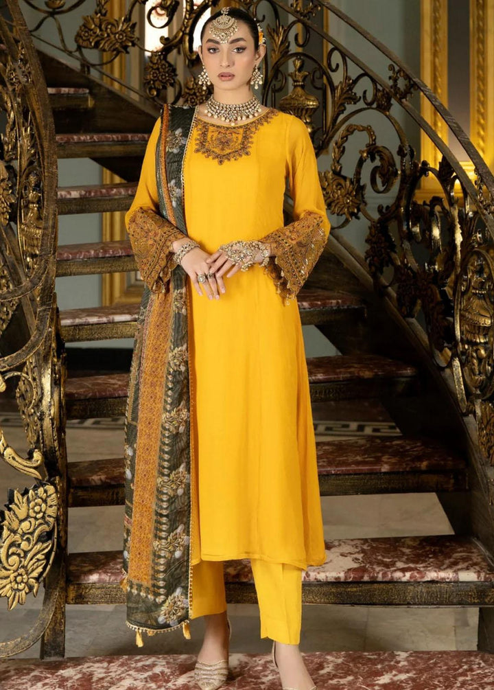 Mohagni Embroidered Chiffon Suits Unstitched 3 Piece MGP-03 - Festive Collection