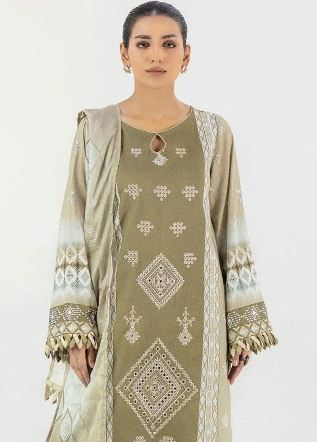 Mohagni Embroidered Lawn Suits Unstitched 2 Piece MED-01 - Luxury Collection