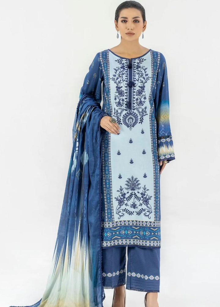 Mohagni Embroidered Lawn Suits Unstitched 3 Piece MED-06 - Luxury Collection