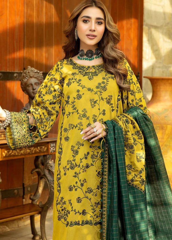 Mohagni Embroidered Raw Silk Suits Unstitched 3 Piece MGW-10 - Luxury Collection