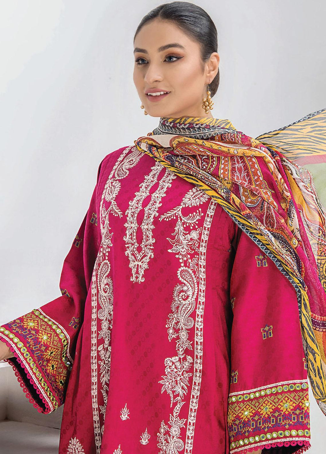 Mohini By Humdum Embroidered Lawn Suits Unstitched 3 Piece HD23M D-08 - Summer Collection