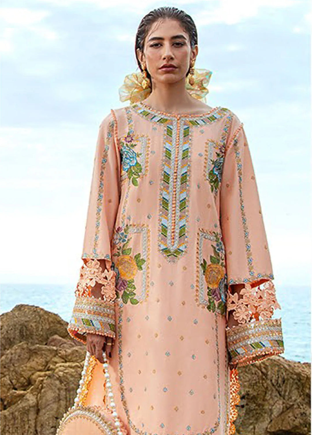 Sammer Ranja Mohsin Naveed Ranjha Embroidered Lawn Suits Unstitched 3 Piece MNR24DS ...