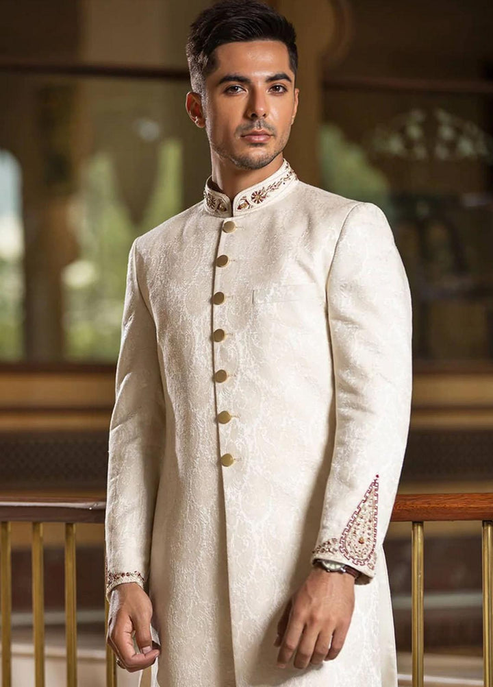 Mohtaram Jamawar Formal Men Sherwani -  Kashmiri Karandi