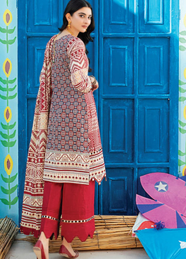 Monsoon Chunri by Al Zohaib Printed Lawn Suits Unstitched 3 Piece AZ21MC 1-B - Summer Collection