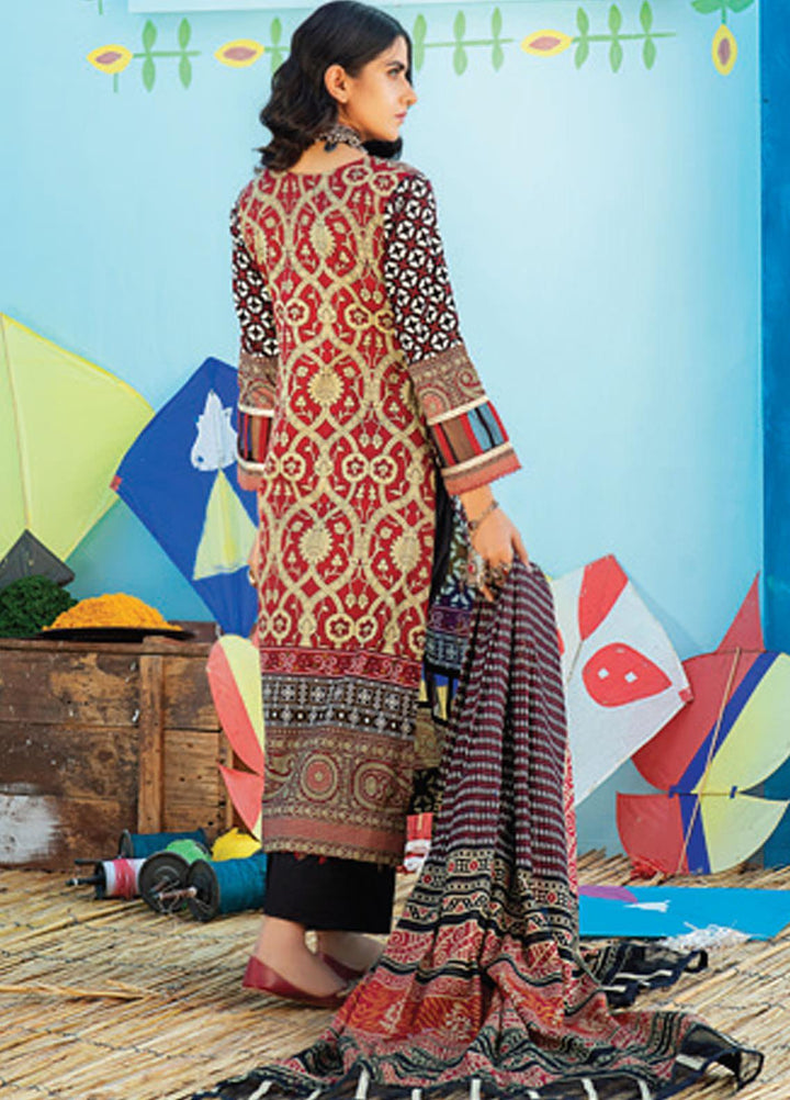 Monsoon Chunri by Al Zohaib Printed Lawn Suits Unstitched 3 Piece AZ21MC 4-C - Summer Collection