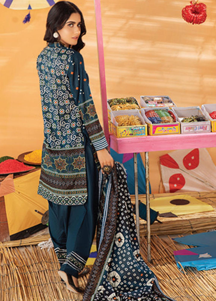 Monsoon Chunri by Al Zohaib Printed Lawn Suits Unstitched 3 Piece AZ21MC 7-A - Summer Collection