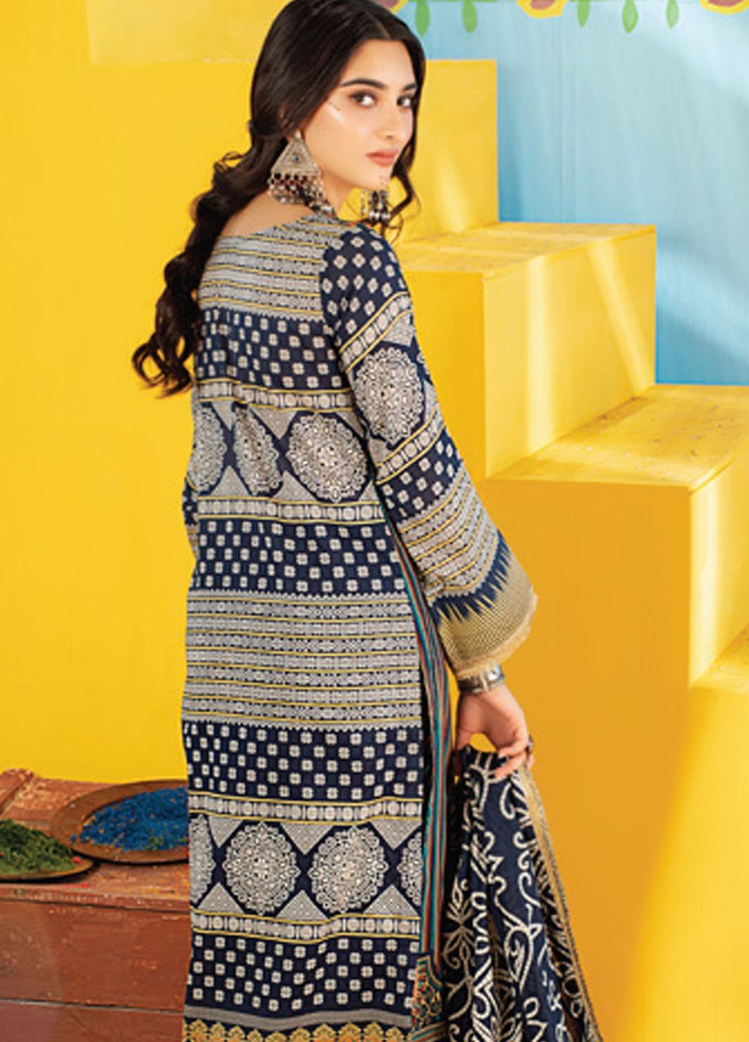 Monsoon Chunri by Al Zohaib Printed Lawn Suits Unstitched 3 Piece AZ21MC 8-B - Summer Collection