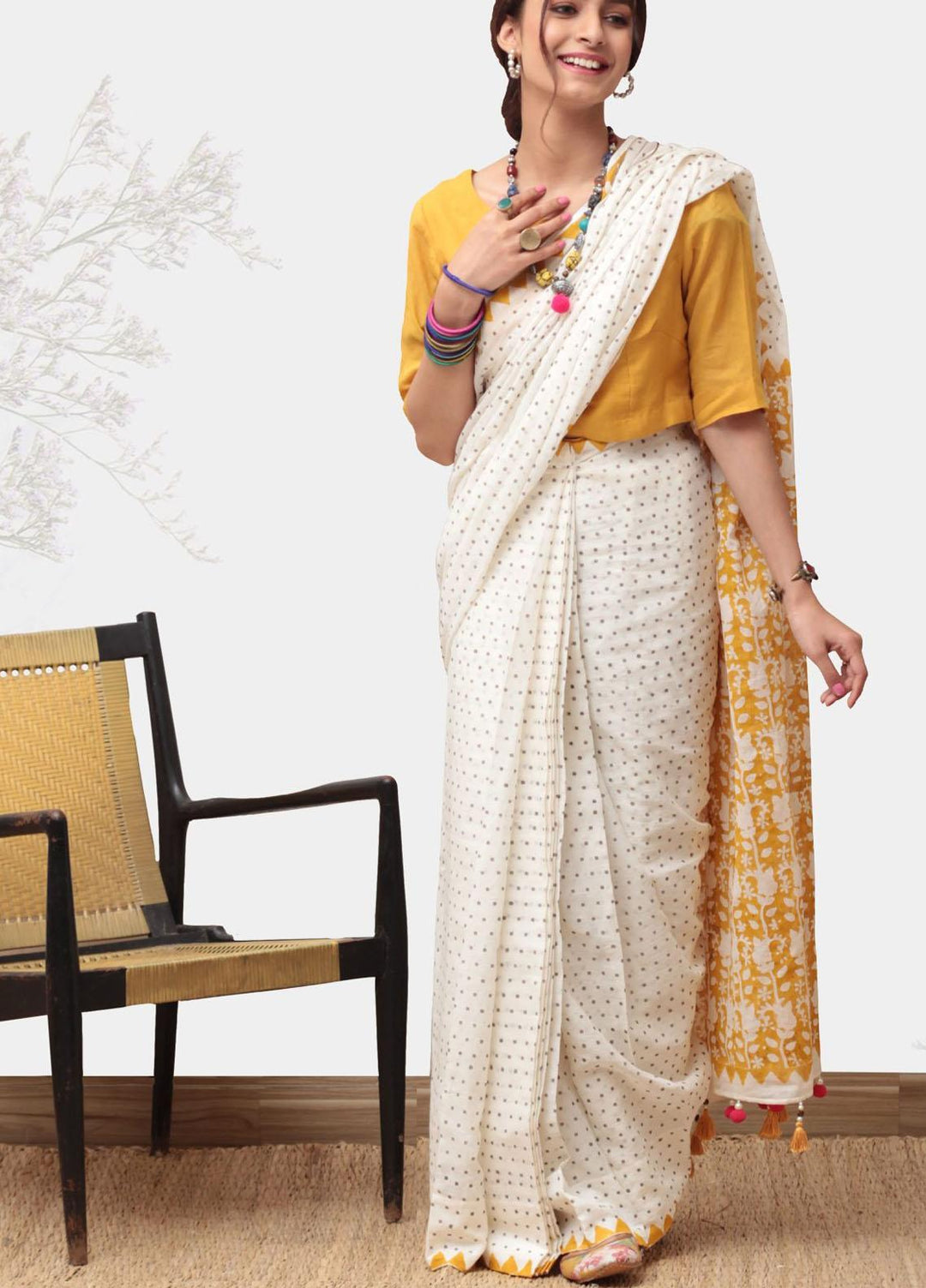 Mor to Go Pret Casual Lawn Saree MTG21M Chambeli