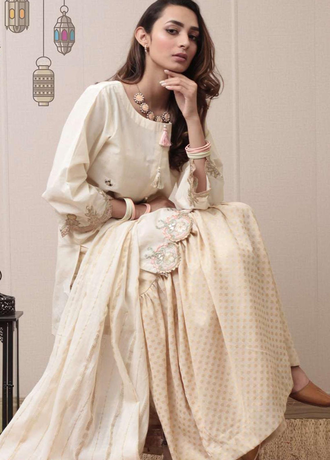 Mor to Go Embroidered Lawn Stitched Kurtis Rani