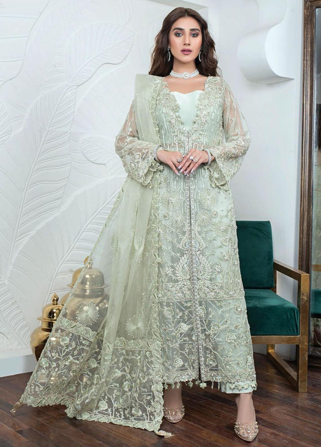 Maira Zunnorain Formal Pret  Organza 3 Piece Suit MRZ22MP MZF.03 FAKHTAI