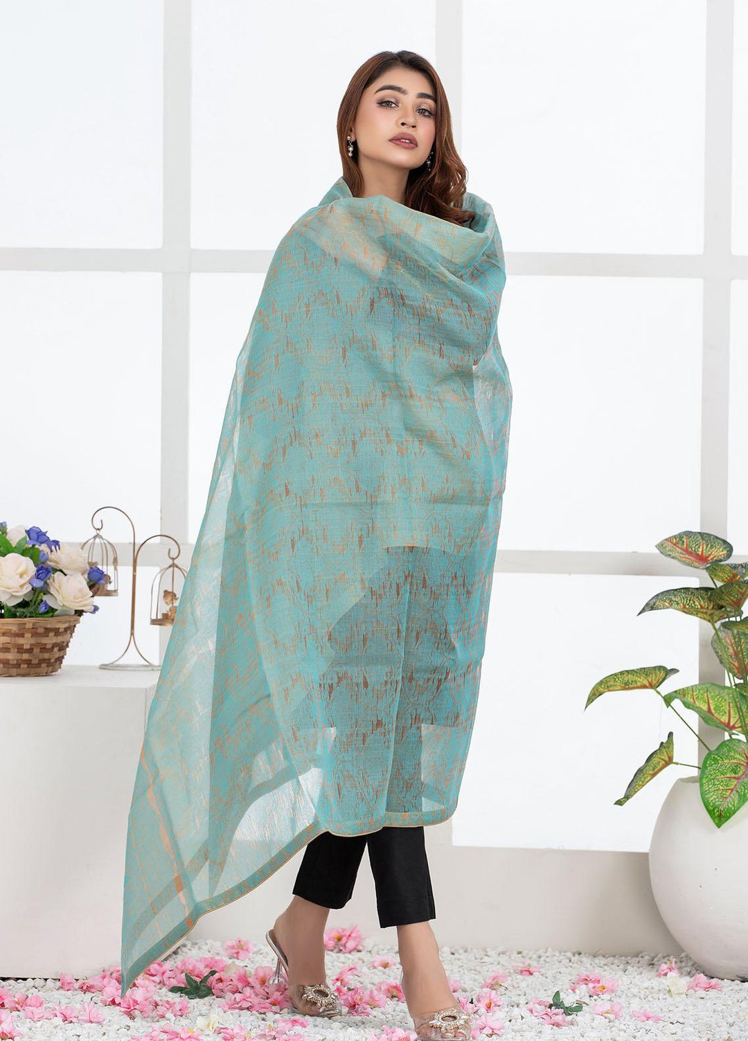 Mosaic  Jacquard  Dupatta JD-02 5201 - Jacquard Dupatta