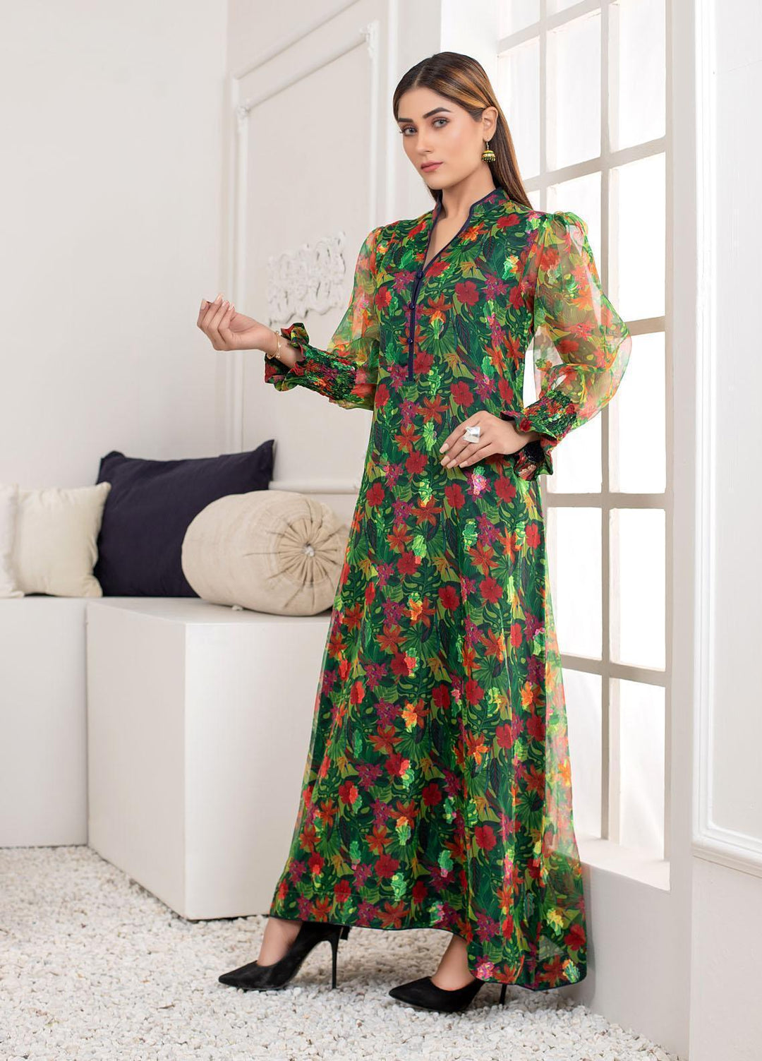 Mosaic Pret Luxury Organza 2 Piece MS21L ROYAL FLORAL
