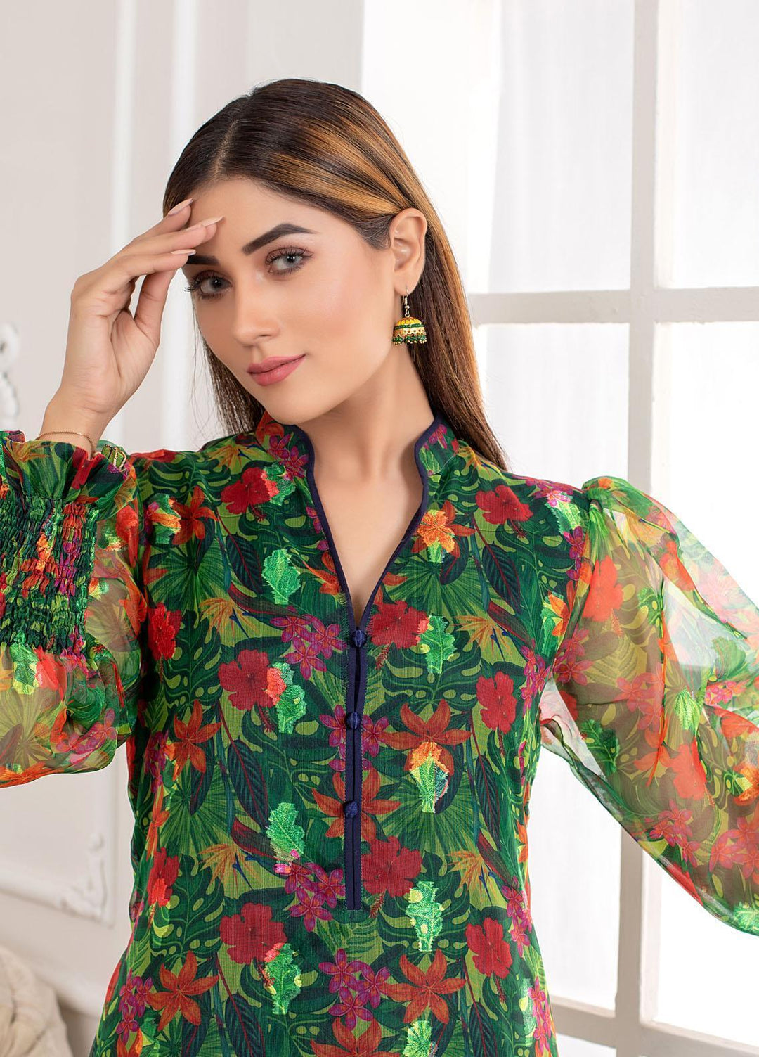 Mosaic Pret Luxury Organza 2 Piece MS21L ROYAL FLORAL