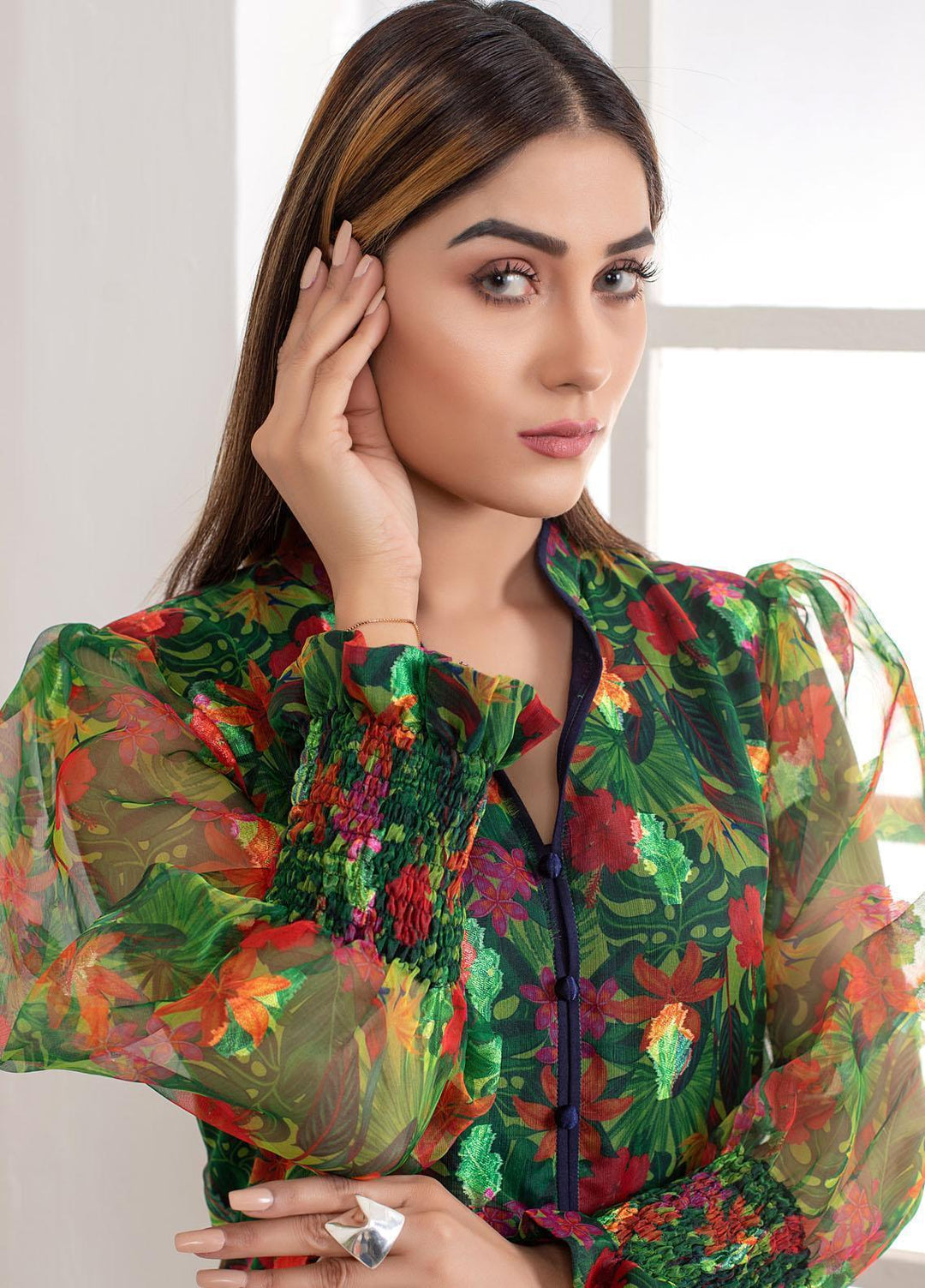 Mosaic Pret Luxury Organza 2 Piece MS21L ROYAL FLORAL