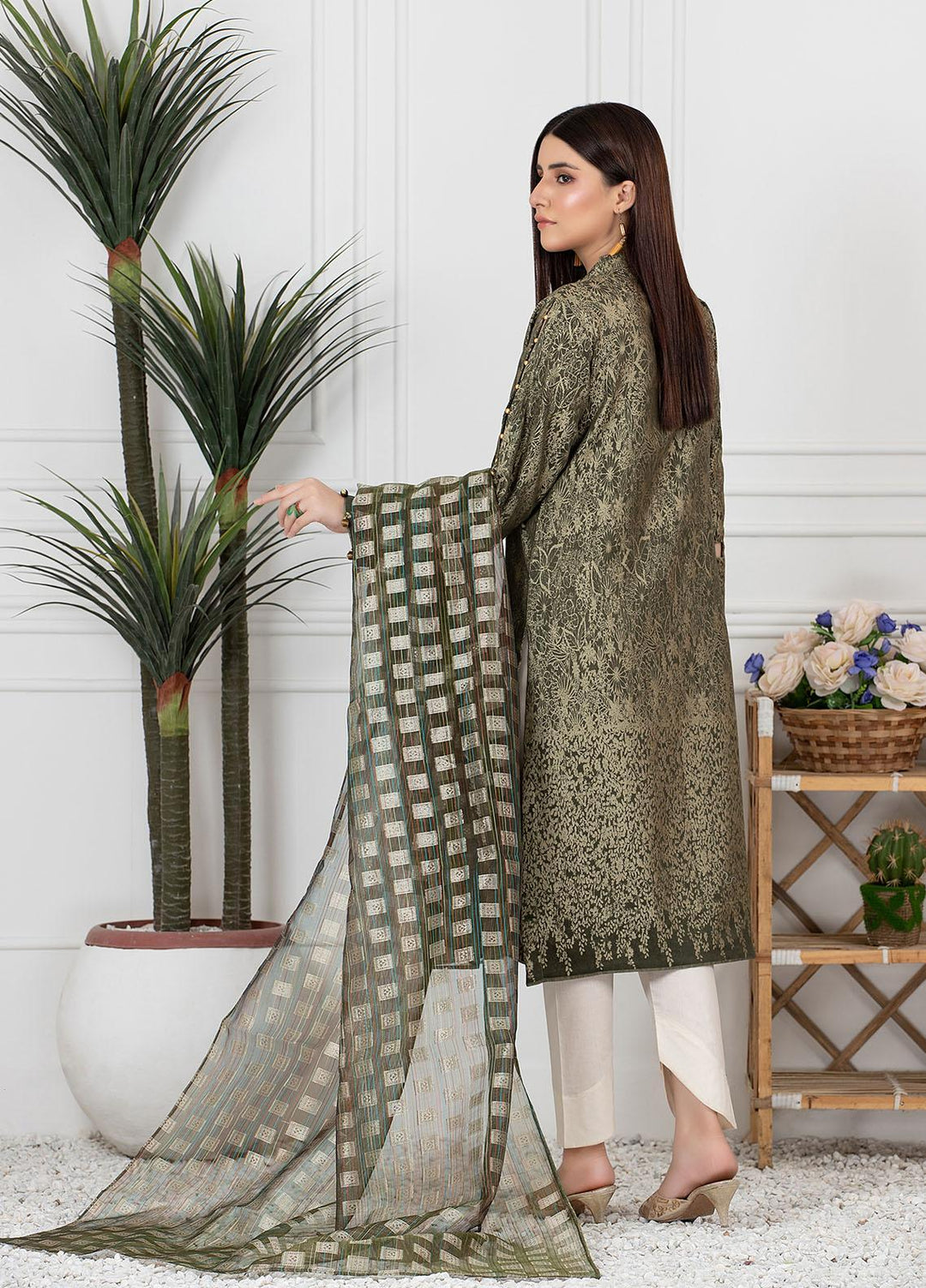 Mosaic Casual Pret  Cotton Jacquard 3 Piece BANARSI